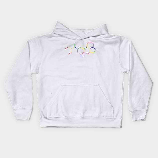 LSD Rainbow Molecule Chemistry Kids Hoodie by ChemECool